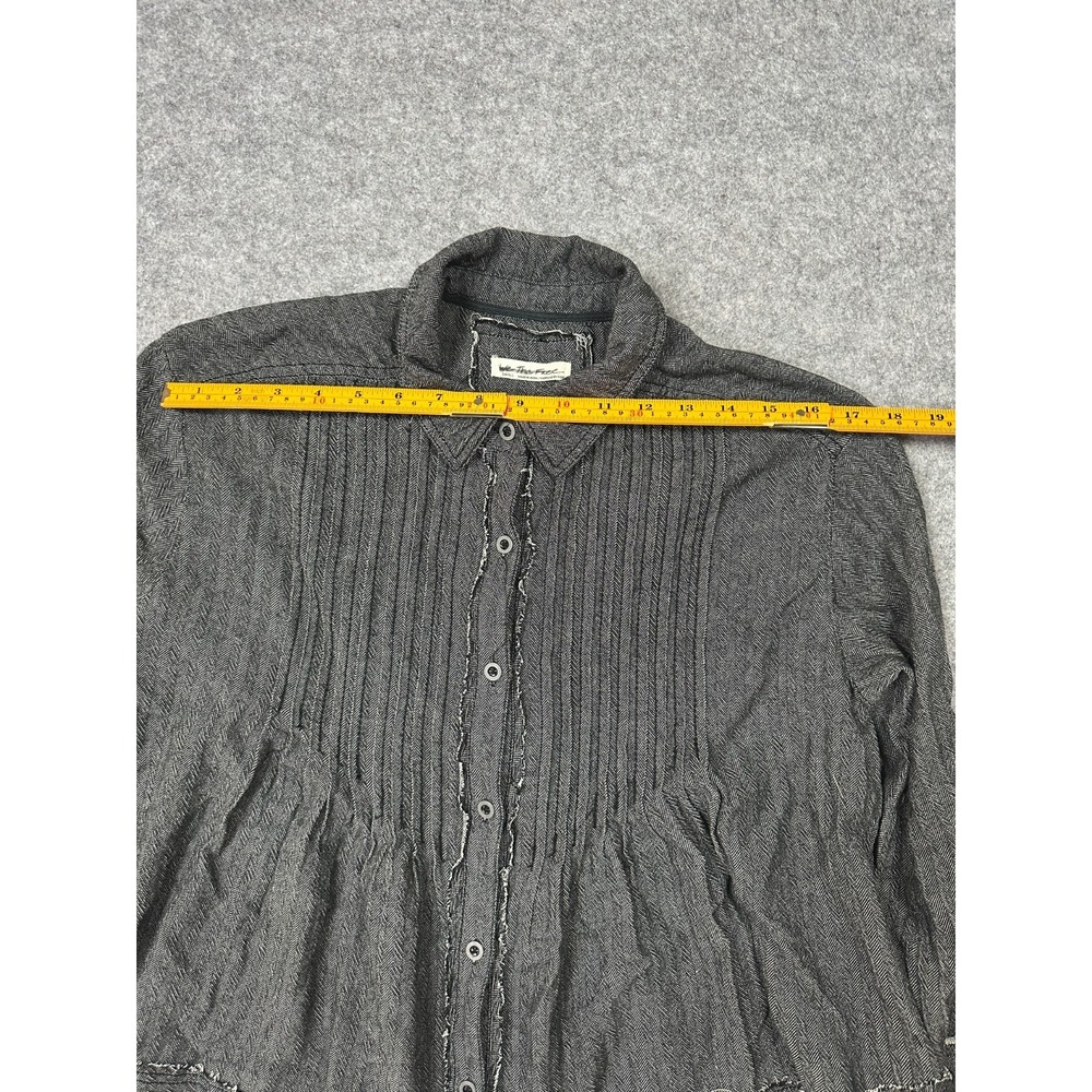 Free People We The Free Tunic Top Womens Small Black Herringbone Edge Detailing - Picture 4 of 8